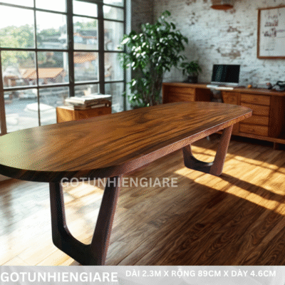 Bàn Gỗ Me Tây Nguyên Tấm 230 x 89cm – Dày 4.6cm